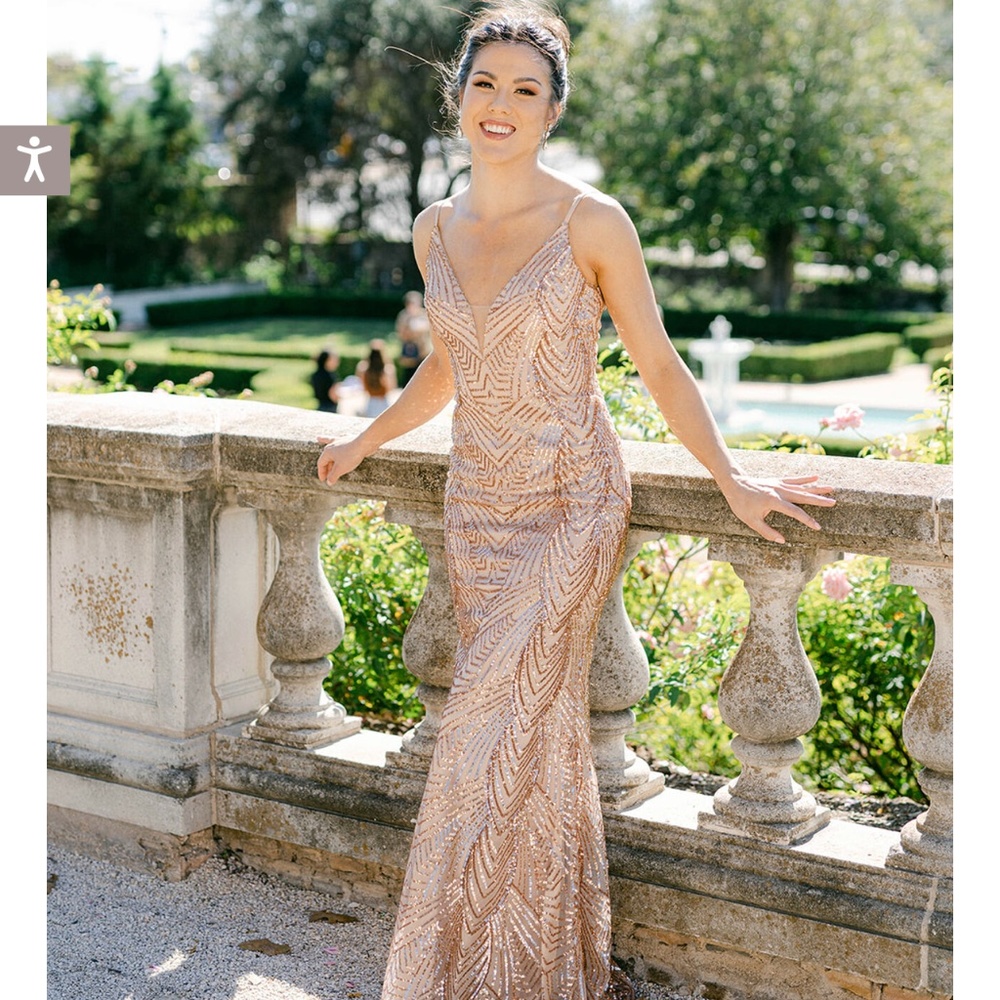 Rose Gold Sequin Dress- SOLD